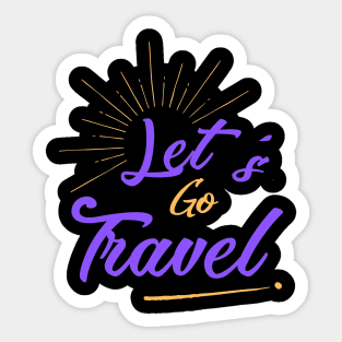 Let's Go Travel Sticker